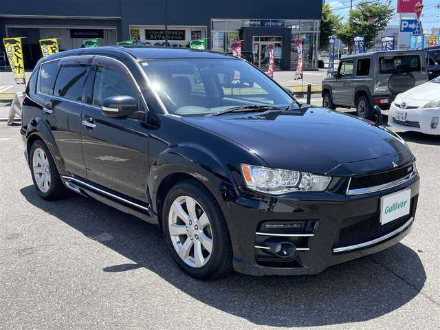 三菱 アウトランダー 24G ROADEST 新潟県 2011(平23)年 9.7万km アメジストブラック ４ｗｄ/バックカメラ/ウィンカーミラー/ドアバイザー/ETC/純正フロアマット