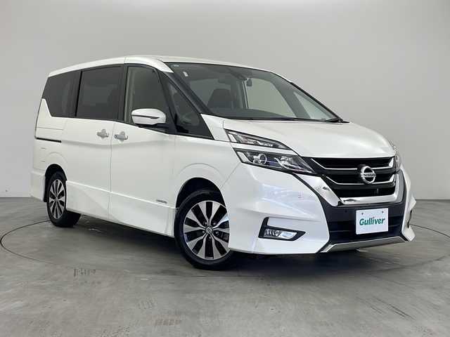 日産 セレナ ハイウェイスターVセレクションⅡ 兵庫県 2018(平30)年 7.2万km ブリリアントホワイトパール ・セーフティパックB/・カーテンエアバッグシステム/・踏み間違い衝突防止アシスト/・インテリジェント パーキングアシスト（駐車支援システム）/・標識検知機能/・インテリジェント アラウンドビューモニター/・インテリジェント DA（ふらつき警報）/・フロント&バックソナー/・インテリジェント ルームミラー/・電動パーキングブレーキ/・オートブレーキホールド/・プロパイロット/・インテリジェント LI (車線逸脱防止支援システム)/・ヒーター付ドアミラー/・ステアリングスイッチ/・エマージェンシーブレーキ/・ハイビームアシスト/・社外ナビ/CD/DVD/BT/・ETC/・両側パワースライドドア/・社外ドライブレコーダー/・革巻きステアリング/・フォグランプ/・純正ドライブレコーダー/・インテリジェントキー/・プッシュスタート/・フロアマット/・純正16インチアルミホイール