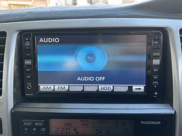 トヨタ ハイラックス サーフ SSR－G 神奈川県 2007(平19)年 12.1万km ブラック 純正ナビ（CD/DVD/FM/AM/HDD/AUX/SD)/バックカメラ/ヒッチメンバー/リフトアップ/前後ドライブレコーダー/ABS/盗難防止システム/ブレーキアシスト/オートライト/フォグランプ/純正フロアマット/ドアバイザー/ISOFIX/ステップ/ステップライト/１６インチ社外アルミホイール/BFGoodrich社外タイヤ/スペアキー×１/保証書/取扱説明書