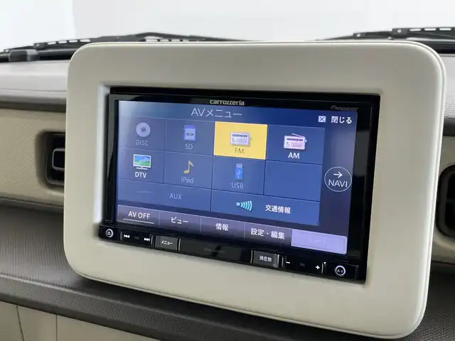 スズキ ラパン G 新潟県 2015(平27)年 4.3万km コフレピンクパールメタリック 社外メモリナビ（AVIC-RZ22）/(CD/SD/Bluetooth/TV)/レーダーブレーキ /純正フロアマット/プッシュスタート/スマートキー/スペアキー