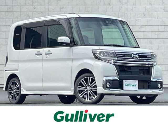 ダイハツ タント カスタム RS SA Ⅲ 岩手県 2017(平29)年 4.5万km パールホワイトⅢ 4WDターボ/ワンオーナー/社外９型ＳＤナビ/フルセグＴＶ/純正ＡＷ冬タイヤ積込/両側パワースライドドア/バックカメラ/コーナーセンサー/衝突軽減システム/オートハイビーム/フォグライト/ドラレコ/ＥＴＣ/シートヒーター/スペアキー/純正エンスタ/禁煙車