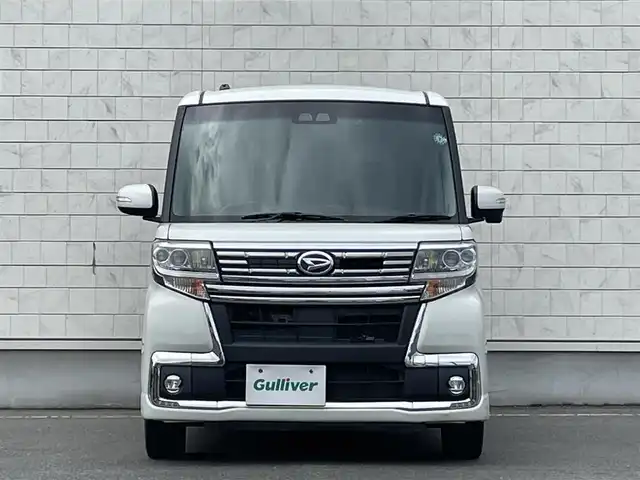 ダイハツ タント カスタム RS SA Ⅲ 岩手県 2017(平29)年 4.5万km パールホワイトⅢ 4WDターボ/ワンオーナー/社外９型ＳＤナビ/フルセグＴＶ/純正ＡＷ冬タイヤ積込/両側パワースライドドア/バックカメラ/コーナーセンサー/衝突軽減システム/オートハイビーム/フォグライト/ドラレコ/ＥＴＣ/シートヒーター/スペアキー/純正エンスタ/禁煙車