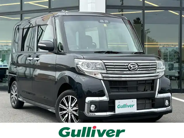 ダイハツ タント カスタム X トップED SA Ⅲ 栃木県 2017(平29)年 3.1万km ブラックマイカメタリック 社外ナビ/バックカメラ/衝突被害軽減システム/横滑り防止/後方コーナーセンサー/LEDヘッドライト/オートライト/オートマチックハイビーム/フォグランプ/純正AW14インチ/純正フロアマット/D席シートヒーター/片側パワースライドドア/Bluetooth/CD / DVD/ビルトインETC