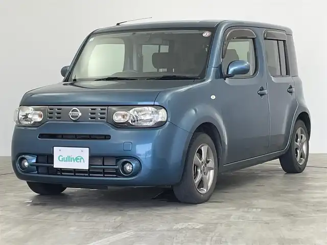 日産 キューブ 15X Vセレクション 群馬県 2016(平28)年 4.4万km スオミブルー 社外７インチナビ　バックカメラ　オートライト　ヘッドライトレベライザー　オートエアコン　社外１５インチアルミホイール　夏タイヤ積込　スマートキー　ＥＴＣ　横滑り防止装置　盗難防止装置　ＡＢＳ　禁煙車