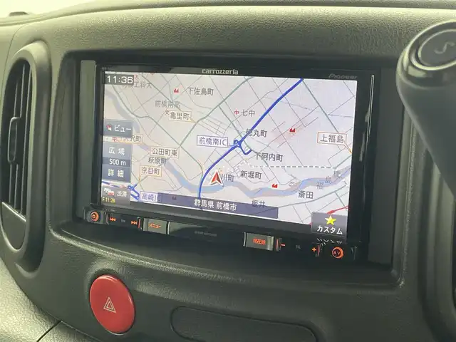日産 キューブ 15X Vセレクション 群馬県 2016(平28)年 4.4万km スオミブルー 社外７インチナビ　バックカメラ　オートライト　ヘッドライトレベライザー　オートエアコン　社外１５インチアルミホイール　夏タイヤ積込　スマートキー　ＥＴＣ　横滑り防止装置　盗難防止装置　ＡＢＳ　禁煙車