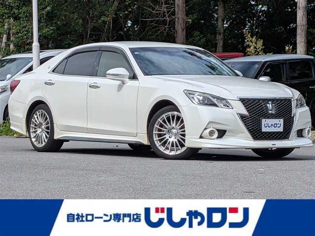 トヨタ クラウン アスリート S i－Four 栃木県 2013(平25)年 14.5万km ホワイトパールクリスタルシャイン (株)IDOMが運営する【じしゃロン宇都宮店】の自社ローン専用車両になります。こちらは現金またはオートローンご利用時の価格です。自社ローンご希望の方は別途その旨お申付け下さい/モデリスタエアロ/純正ナビ/バックカメラ/ビルトインＥＴＣ/パワーシート/フルセグ/クルーズコントロール/スマートキー/スペアキー/４ＷＤ