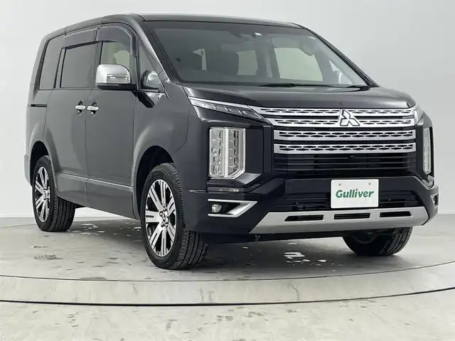 三菱 デリカＤ：５ P 熊本県 2023(令5)年 0.1千km アメジストブラック 純正10インチナビ/フルセグテレビ、/CD/DVD/Bluetooth/AUX/全周囲カメラ/前方ドライブレコーダー/ビルトインETC/4WD/レーダークルーズコントロール/レーンアシスト/衝突軽減ブレーキ/オートハイビーム/パワーバックドア/パドルシフト/ステアリングヒーター/ステアリングスイッチ/両側パワースライドドア/電動パーキングブレーキ/オートホールド/電動格納ミラー/左側サイドステップ
