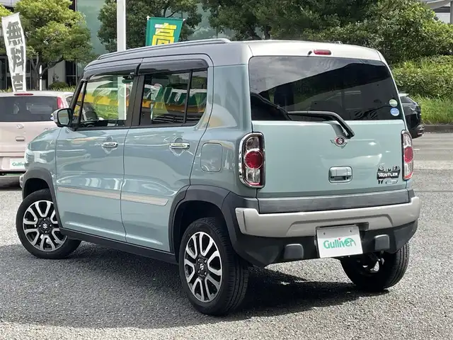 スズキ ハスラー Jスタイル Ⅲ 宮城県 2018(平30)年 9.2万km オフブルーメタリック/スチールシルバー2トーン 全方位モニター用カメラパッケージ/・全方位モニター/・USBソケット/＝＝＝/デュアルカメラブレーキサポート/誤発進抑制機能/車線逸脱警報機能/ふらつき警報機能/先行車発進お知らせ機能/ディーラーop 8インチナビ/・フルセグ・DVD・CD・SD・USB・Bluetooth/ビルトインETC/ナビ連動フロントドライブレコーダー/革巻きステアリング/ステアリングリモコン/ハーフレザー調シート/前席シートヒーター/社外HIDバルブ/フォグランプ/純正15インチアルミ/純正フロアマット/純正ドアバイザー/保証書/取扱説明書/スマートキー×2