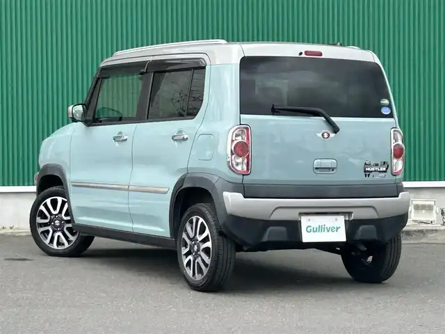 スズキ ハスラー Jスタイル Ⅲ 宮城県 2018(平30)年 9.2万km オフブルーメタリック/スチールシルバー2トーン 全方位モニター用カメラパッケージ/・全方位モニター/・USBソケット/＝＝＝/デュアルカメラブレーキサポート/誤発進抑制機能/車線逸脱警報機能/ふらつき警報機能/先行車発進お知らせ機能/ディーラーop 8インチナビ/・フルセグ・DVD・CD・SD・USB・Bluetooth/ビルトインETC/ナビ連動フロントドライブレコーダー/革巻きステアリング/ステアリングリモコン/ハーフレザー調シート/前席シートヒーター/社外HIDバルブ/フォグランプ/純正15インチアルミ/純正フロアマット/純正ドアバイザー/保証書/取扱説明書/スマートキー×2