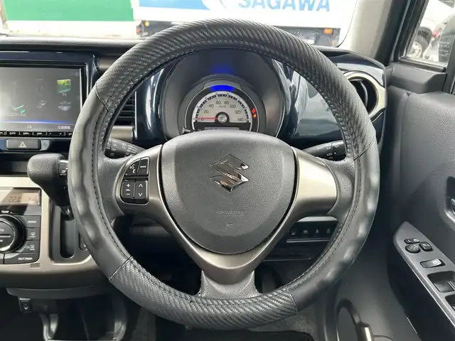 スズキ ハスラー Jスタイル Ⅲ 宮城県 2018(平30)年 9.2万km オフブルーメタリック/スチールシルバー2トーン 全方位モニター用カメラパッケージ/・全方位モニター/・USBソケット/＝＝＝/デュアルカメラブレーキサポート/誤発進抑制機能/車線逸脱警報機能/ふらつき警報機能/先行車発進お知らせ機能/ディーラーop 8インチナビ/・フルセグ・DVD・CD・SD・USB・Bluetooth/ビルトインETC/ナビ連動フロントドライブレコーダー/革巻きステアリング/ステアリングリモコン/ハーフレザー調シート/前席シートヒーター/社外HIDバルブ/フォグランプ/純正15インチアルミ/純正フロアマット/純正ドアバイザー/保証書/取扱説明書/スマートキー×2