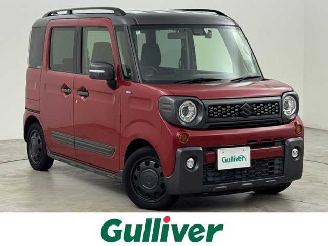 スズキ スペーシア ギア HYBRID XZ 福岡県 2020(令2)年 4.7万km フェニックスレッドパール/ガンメタリック2トーンルーフ 純正８型ナビ／フルセグＴＶ　/バックカメラ　/ビルトインＥＴＣ　/前方ドラレコ　/コーナーセンサー　/衝突被害軽減ブレーキ　/レーンキープ　/アイドリングストップ　/両側電動スライドドア　/シートヒーター　/ルーフレール