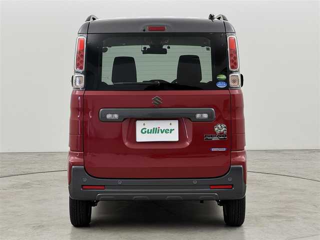 スズキ スペーシア ギア HYBRID XZ 福岡県 2020(令2)年 4.7万km フェニックスレッドパール/ガンメタリック2トーンルーフ 純正８型ナビ／フルセグＴＶ　/バックカメラ　/ビルトインＥＴＣ　/前方ドラレコ　/コーナーセンサー　/衝突被害軽減ブレーキ　/レーンキープ　/アイドリングストップ　/両側電動スライドドア　/シートヒーター　/ルーフレール