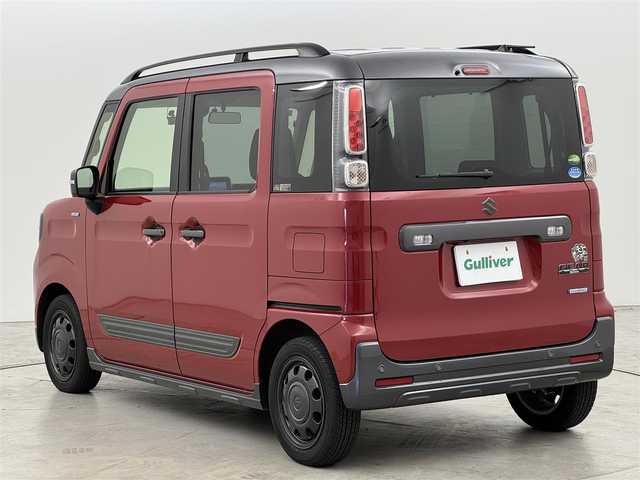 スズキ スペーシア ギア HYBRID XZ 福岡県 2020(令2)年 4.7万km フェニックスレッドパール/ガンメタリック2トーンルーフ 純正８型ナビ／フルセグＴＶ　/バックカメラ　/ビルトインＥＴＣ　/前方ドラレコ　/コーナーセンサー　/衝突被害軽減ブレーキ　/レーンキープ　/アイドリングストップ　/両側電動スライドドア　/シートヒーター　/ルーフレール