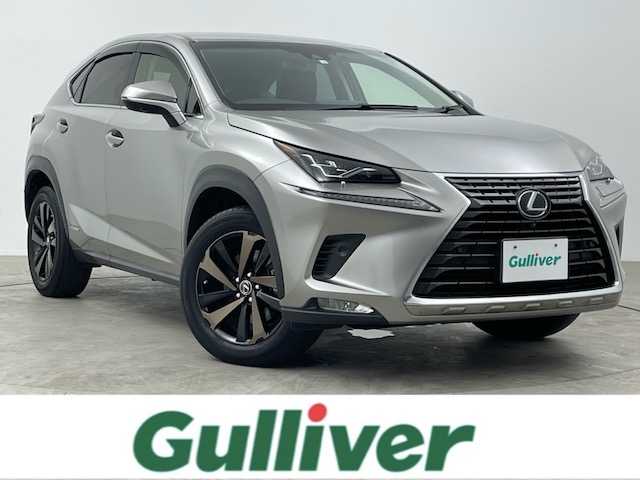 レクサス ＮＸ 300h バージョンL 大分県 2018(平30)年 6.1万km ソニックチタニウム レクサスセーフティプラス/純正10.1インチワイドディスプレイナビ/フルセグ/DVD/Bluetooth/SD/USB/AUX/Miracast/パノラビックビューモニター/パワーバックドア/LED三眼ヘッドライト/前席パワーシート/運転席メモリ付きパワーシート/シートヒーター/エアーシート/ステアリングヒーター/革巻きステアリング/パドルシフト/純正ドライブレコーダー/ビルトイン2.0ETC/スマートキー/プッシュスタート/純正18インチアルミホイール/純正ドアバイザー/純正フロアマット
