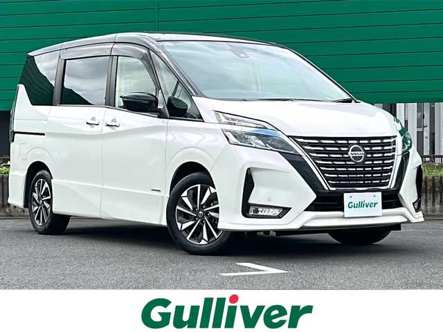 日産 セレナ ハイウェイスター V 茨城県 2020(令2)年 2.6万km ブリリアントホワイトパール 2トーン 社外SDナビ/CD/DVD/フルセグTV/BT/ブラインドスポット/バックカメラ/クルーズコントロール/LEDヘッドライト/オートライト/純正16インチアルミホイール/純正フロアマット/アイドリングストップ/オートエアコン/スマートキー/ETC/横滑り防止装置/コーナーセンサー/盗難防止装置/衝突被害軽減システム/禁煙車