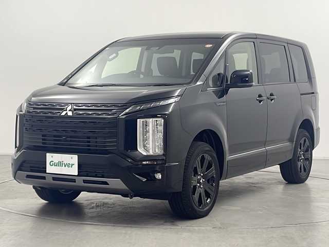 三菱 デリカＤ：５ シャモニー 群馬県 2025(令7)年 0.1万km未満 黒Ⅱ 登録済未使用車　１１型ナビ　全周囲カメラ　アダプティブクルーズコントロール　衝突被害軽減ブレーキ　パドルシフト　ステアリングヒーター　シートヒーター　電動リアゲート　ハーフレザーシート　禁煙車