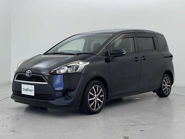 トヨタ シエンタ G 宮城県 2017(平29)年 7.1万km ブラックマイカ 禁煙車/両側パワースライドドア/ストラーダSDナビ/・CD.DVD.SD.BT/フルセグTV/バックモニター/ビルトインETC/ドライブレコーダー（FR）/ステアリングスイッチ/プッシュスタート/スマートキー/アイドリングストップ/横滑り防止装置/社外15インチアルミホイール/純正フロアマット