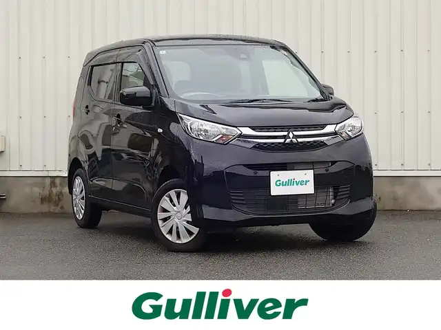 三菱 ｅＫワゴン M 山形県 2024(令6)年 0.8万km アメジストブラック 4WD/衝突被害軽減システム/純正カーオーディオ/　　【CD USB AUX AM/FM】/バックカメラ/オートライト/シートヒーター/アイドリングストップ/コーナーセンサー/ステアリングスイッチ/スマートルームミラー/電動格納ミラー/純正フロアマット/ドアバイザ―/リモコンキー/スペアキー