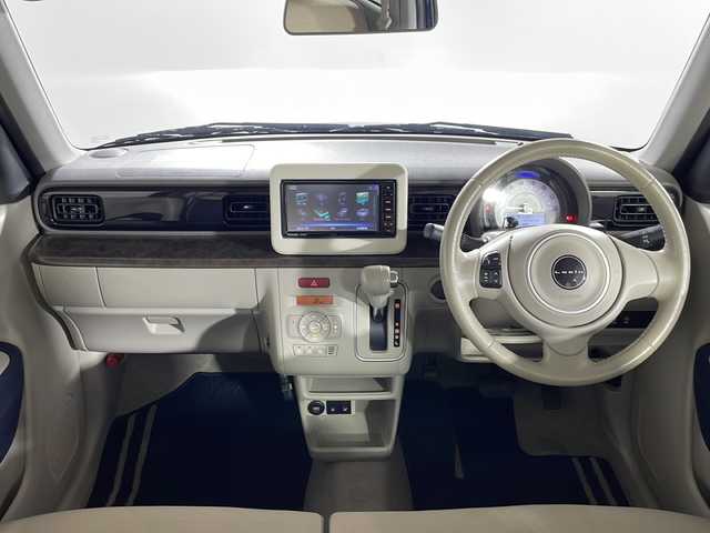 スズキ ラパン モード 沖縄県 2021(令3)年 2.2万km ノクターンブルーパール/ホワイト 2トーンルーフ 禁煙車/純正ナビ/(Bluetooth/CD/DVD/TV/AM/FM)/360°カメラ/ドライブレコーダー/シートヒーター/ステアリングスイッチ/純正ドアバイザー/電動格納ミラー/スペアキー/スマートキー/プッシュスタート