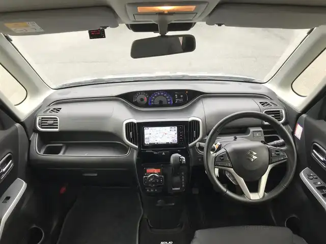 スズキ ソリオ バンディット HV MV 富山県 2020(令2)年 8.3万km プレミアムシルバーメタリック 4WD/スタッドレス積込み/純正ナビ/フルセグTV/Bluetooth/全周囲カメラ/ドライブレコーダー/衝突被害軽減ブレーキ/コーナーセンサー/レーンキープアシスト/プッシュスタート/スマートキー/シートヒーター/革巻きステアリング/ステアリングスイッチ/LEDヘッドライト/オートライト/ETC