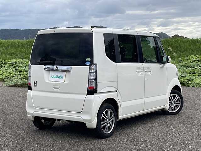ホンダ Ｎ ＢＯＸ G Lパッケージ 新潟県 2013(平25)年 9.6万km プレミアムホワイトパール 4WD/CD/AUX/片側パワースライドドア/ベンチシート/ステアリングスイッチ/スマートキー/プッシュスタート/純正14インチアルミホイール