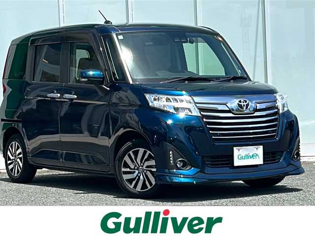 トヨタ ルーミー カスタムG 福岡県 2020(令2)年 3.3万km レーザーブルークリスタルシャイン ・ワンオーナー/・9インチナビ（BLUETOOTH/フルセグ/BC/CD/DVD）/・両側パワースライドドア/・ドライブレコーダー/・クルーズコントロール/・横滑り防止装置/・衝突軽減システム/・クリアランスソナー/・DN席シートヒーター/・ウォークスルー/・純正14インチAW/・LEDヘッドライト/・オートライト/・オートマチックハイビーム/・ETC/・純正フロアマット/・ドアバイザー/・スペアキー/・保証書/・取扱説明書
