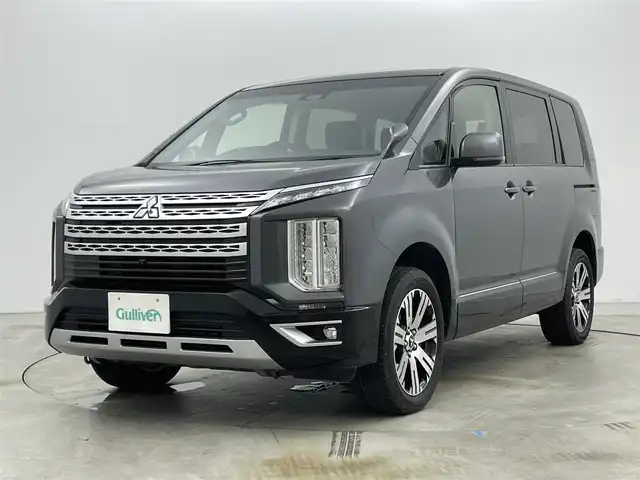 三菱 デリカＤ：５ G パワーパッケージ 岡山県 2019(平31)年 7.5万km アイガーグレーM/ダイヤモンドブラックマイカ 純正ナビ/【Bluetooth/フルセグTV/CD/DVD/USB接続】/純正フリップダウンモニター/前席シートヒーター/運転席パワーシート/バックカメラ/両側パワースライドドア/追従型クルーズコントロール/ビルトインＥＴＣ/ＬＥＤヘッドライト/オートハイビーム/衝突軽減ブレーキシステム/パドルシフト/オートブレーキホールド/純正18インチアルミホイール/4WD