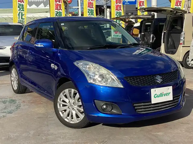 スズキ スイフト XS 京都府 2011(平23)年 7.8万km ブーストブルーパールメタリック 社外HDDナビ(AVIC-HRZ990)/　CD DVD MSV BT フルセグTV/ビルトインETC/HIDヘッドライト/オートライト/フロントフォグ/スマートキー×2/クルーズコントロール/レザーステアリング/運転席アームレスト/パドルシフト/新車保証書/取扱説明書