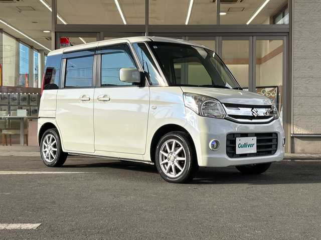 スズキ スペーシア G リミテッド 埼玉県 2017(平29)年 8.7万km クリスタルホワイトP ワンオーナー/スズキセーフティサポート/ ・衝突被害軽減ブレーキ（デュアルセンサーブレーキサポート）/ ・誤発進抑制機能/ ・車線逸脱警報/ ・ハイビームアシスト/ ・後退時ブレーキサポート/スズキ純正パナソニックメモリーナビゲーション(CN-E203Z)/AM/FM/CD/USB/ワンセグＴＶ/左側パワスライドドア/運転席シートヒーター/フォグランプ/社外１４インチアルミホイール/ライトレベライザー/ドアバイザー/スペアキー１ヶ/保証書/取扱説明書