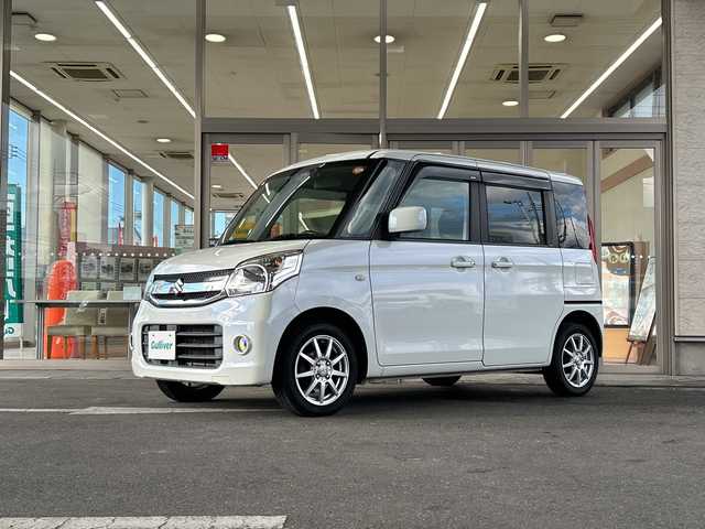 スズキ スペーシア G リミテッド 埼玉県 2017(平29)年 8.7万km クリスタルホワイトP ワンオーナー/スズキセーフティサポート/ ・衝突被害軽減ブレーキ（デュアルセンサーブレーキサポート）/ ・誤発進抑制機能/ ・車線逸脱警報/ ・ハイビームアシスト/ ・後退時ブレーキサポート/スズキ純正パナソニックメモリーナビゲーション(CN-E203Z)/AM/FM/CD/USB/ワンセグＴＶ/左側パワスライドドア/運転席シートヒーター/フォグランプ/社外１４インチアルミホイール/ライトレベライザー/ドアバイザー/スペアキー１ヶ/保証書/取扱説明書
