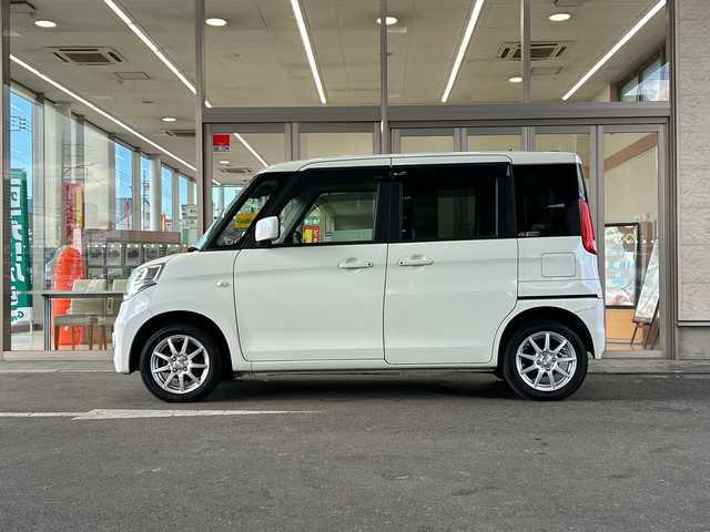 スズキ スペーシア G リミテッド 埼玉県 2017(平29)年 8.7万km クリスタルホワイトP ワンオーナー/スズキセーフティサポート/ ・衝突被害軽減ブレーキ（デュアルセンサーブレーキサポート）/ ・誤発進抑制機能/ ・車線逸脱警報/ ・ハイビームアシスト/ ・後退時ブレーキサポート/スズキ純正パナソニックメモリーナビゲーション(CN-E203Z)/AM/FM/CD/USB/ワンセグＴＶ/左側パワスライドドア/運転席シートヒーター/フォグランプ/社外１４インチアルミホイール/ライトレベライザー/ドアバイザー/スペアキー１ヶ/保証書/取扱説明書