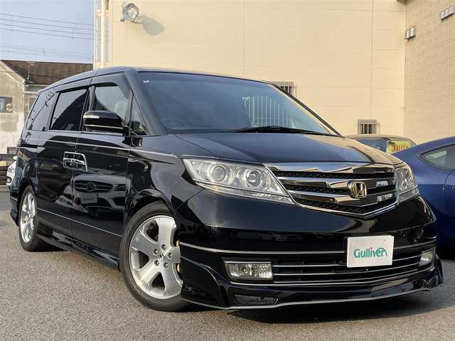 ホンダ エリシオン プレステージ S HDDナビ SP 和歌山県 2009(平21)年 9.3万km プレミアムブラキッシュパール 純正HDDインターナビ・CD・DVD/バックカメラ/社外フリップダウンモニター/社外フロント・リアスポイラー/社外車高調/社外マフラー/社外フォグランプ/HIDヘッドライト/ウッドコンビステアリング/ハーフレザーシート/社外リアシーケンシャルウィンカー/キーレス/スペアキー/保証書/取扱説明書