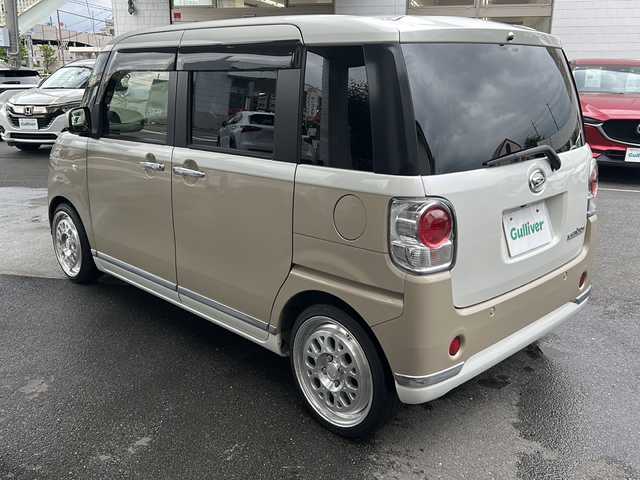 ダイハツ ムーヴ キャンバス G メイクアップ SA Ⅲ 京都府 2018(平30)年 4.8万km パールホワイトⅢ/ナチュラルベージュマイカメタリック 2トーン ワンオーナー/社外SDナビ /ECLIPSE/AVN-R8W/フルセグTV/Bluetooth/CD/DVD/USB/AUX/SDミュージックサーバー/スマートアシスト3/衝突回避支援ブレーキ/車線逸脱警報/誤発進抑制制御/先行車発進お知らせ機能/オートハイビーム/社外１６インチAW /　(WORK/SEEKER)/両側パワースライドドア　/レーンキープ　/LEDライト/オートマチックハイビーム　/前後コーナーセンサー　/アイドリングストップ　/バックカメラ　　/前席ベンチシート/スマートキー/ＥＴＣ/保証書
