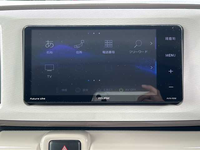 ダイハツ ムーヴ キャンバス G メイクアップ SA Ⅲ 京都府 2018(平30)年 4.8万km パールホワイトⅢ/ナチュラルベージュマイカメタリック 2トーン ワンオーナー/社外SDナビ /ECLIPSE/AVN-R8W/フルセグTV/Bluetooth/CD/DVD/USB/AUX/SDミュージックサーバー/スマートアシスト3/衝突回避支援ブレーキ/車線逸脱警報/誤発進抑制制御/先行車発進お知らせ機能/オートハイビーム/社外１６インチAW /　(WORK/SEEKER)/両側パワースライドドア　/レーンキープ　/LEDライト/オートマチックハイビーム　/前後コーナーセンサー　/アイドリングストップ　/バックカメラ　　/前席ベンチシート/スマートキー/ＥＴＣ/保証書