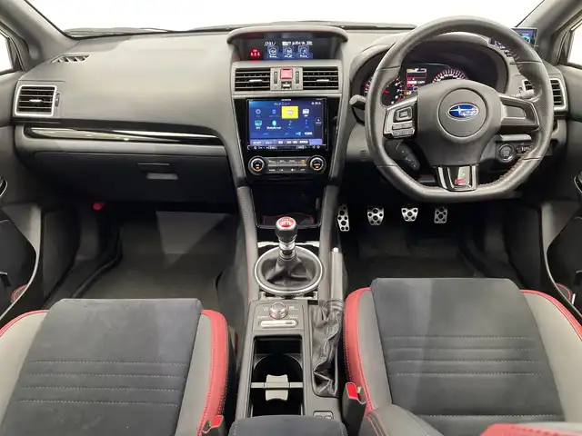 スバル ＷＲＸ ＳＴＩ STI 栃木県 2017(平29)年 2.1万km クリスタルブラックシリカ 4WD/ターボ/社外ナビ(AVIC-RL802)/(フルセグTV・Bluetooth・SD・CD・DVD)/バック・フロント・サイドカメラ/STiイエローキャリパー/車高調/四本出しマフラー/アイサイト/・衝突軽減システム/・レーンキープアシスト/・前後コーナーセンサー/ブラインドスポットモニター/オービスレーダー/前後ドライブレコーダー/ETC/ハーフレザーシート/前席シートヒーター/純正ラバーフロアマット/取扱説明書/保証書