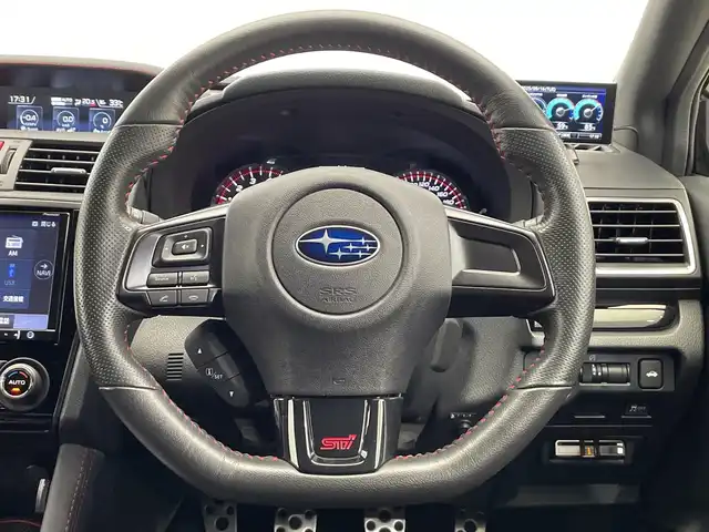 スバル ＷＲＸ ＳＴＩ STI 栃木県 2017(平29)年 2.1万km クリスタルブラックシリカ 4WD/ターボ/社外ナビ(AVIC-RL802)/(フルセグTV・Bluetooth・SD・CD・DVD)/バック・フロント・サイドカメラ/STiイエローキャリパー/車高調/四本出しマフラー/アイサイト/・衝突軽減システム/・レーンキープアシスト/・前後コーナーセンサー/ブラインドスポットモニター/オービスレーダー/前後ドライブレコーダー/ETC/ハーフレザーシート/前席シートヒーター/純正ラバーフロアマット/取扱説明書/保証書