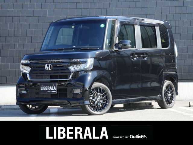 ホンダ Ｎ ＢＯＸ カスタム L ターボ スタイル+ブラック 静岡県 2022(令4)年 1.3万km クリスタルブラックパール Honda SENSING/オートリトラミラー/アレルクリーンプラスシート/プライムスムース＆トリコットコンビシート/プラズマクラスター技術搭載フルオート・エアコンディショナー/リア両側パワースライドドア/前席用i-サイドエアバッグシステム＋サイドカーテンエアバッグシステム(前席/後席対応)/運転席＆助手席シートバックテーブル/運転席＆助手席シートヒーター/ブラック塗装 15インチアルミホイール/本革巻ステアリングホイール・セレクトレバーノブ/DOPインターナビ/渋滞追従機能付ACC/純正フロアマット/純正ドアバイザー/ビルドインETC/フォグランプ/オートブレーキホールド付電子制御パーキングブレーキ