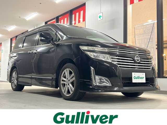 日産 エルグランド 250ハイウェイスター 熊本県 2013(平25)年 13.3万km ファントムブラック 社外ナビ（フルセグＴＶ／ＢＴ）/プッシュスタート　/パワーステアリング　/パワーウィンドウ　/両側電動　/ＥＴＣ　/バックカメラ　/ＷＡＣ　/後席モニター