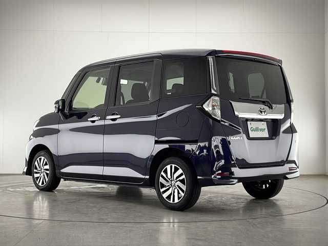 トヨタ ルーミー カスタムG 宮崎県 2021(令3)年 3.1万km クールバイオレットクリスタルシャイン 禁煙車/衝突被害軽減ブレーキ/純正ナビTV/（NSCN-W68/CD/FMAM/Bluetooth/ワンセグTV)/純正ドライブレコーダー/純正LEDオートライト/純正LEDフォグ/純正14インチアルミ/純正ビルトインETC/純正エアロ/純正ルーフエンドスポイラー/純正フロアマット/両側電動スライドドア/アダプティブクルーズコントロール/レーンディパーチャーアラート/クリアランスソナー/電子パーキング/オートホールド/オート電動格納ミラー/ウインカードアミラー/本革巻ハンドル/オートエアコン/スマートキー/プッシュエンジンスタート/スペアキー/新車時保証書/取扱い説明書