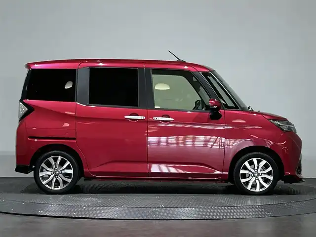 トヨタ タンク カスタムG－T 愛媛県 2019(平31)年 4.7万km マゼンタベリーマイカM ・９型ナビ（フルセグＴＶ・ＢＴ・ＦＭＡＭ・ＣＤＤＶＤ・ＳＤ）/・バックカメラ　/・ビルトインＥＴＣ　/・クルコン　/・両側電動ドア　/・衝突軽減ブレーキ　/・オートマチックハイビーム　/・横滑り防止　/・前後コーナーセンサー/・スペアキー/・後席サンシェード