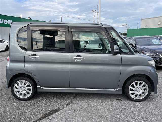 ダイハツ タント カスタム RS 千葉県 2008(平20)年 9.3万km タングステングレーM 社外SDナビ【AVIC-MRZ09】/・CD/DVD/MSV/Bluetooth/フルセグ/左後パワースライドドア/スマートキー/純正キセノンヘッドライト/フォグランプ/純正15インチアルミホイール/ETC/本革巻きステアリング/ドアバイザー