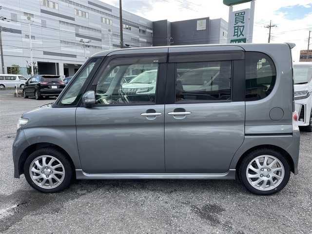 ダイハツ タント カスタム RS 千葉県 2008(平20)年 9.3万km タングステングレーM 社外SDナビ【AVIC-MRZ09】/・CD/DVD/MSV/Bluetooth/フルセグ/左後パワースライドドア/スマートキー/純正キセノンヘッドライト/フォグランプ/純正15インチアルミホイール/ETC/本革巻きステアリング/ドアバイザー