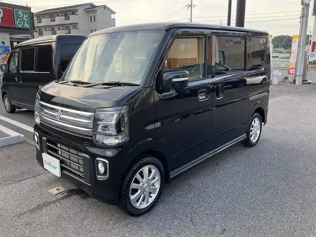 スズキ エブリィ ワゴン PZターボ 滋賀県 2024(令6)年 0.6万km ブルーイッシュブラックパール3 ワンオーナー/車検9年11月まで/ターボ車/スズキセーフティサポート/純正7インチディスプレイオーディオ/　　スマートフォン連携機能、Bluetooth/バックカメラ/片側パワースライドドア/ETC/純正LEDヘッドライト、LEDフォグランプ/運転席シートヒーター/USB電源ソケット/純正14インチアルミホイール/スペアキー有り/取扱説明書/保証書/