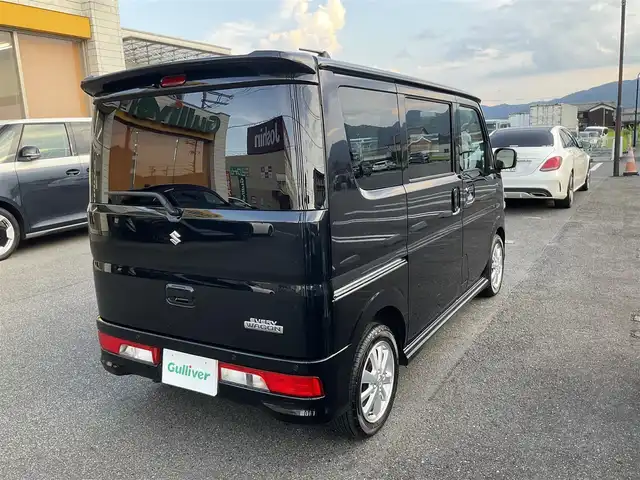 スズキ エブリィ ワゴン PZターボ 滋賀県 2024(令6)年 0.6万km ブルーイッシュブラックパール3 ワンオーナー/車検9年11月まで/ターボ車/スズキセーフティサポート/純正7インチディスプレイオーディオ/　　スマートフォン連携機能、Bluetooth/バックカメラ/片側パワースライドドア/ETC/純正LEDヘッドライト、LEDフォグランプ/運転席シートヒーター/USB電源ソケット/純正14インチアルミホイール/スペアキー有り/取扱説明書/保証書/