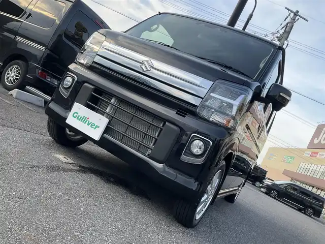スズキ エブリィ ワゴン PZターボ 滋賀県 2024(令6)年 0.6万km ブルーイッシュブラックパール3 ワンオーナー/車検9年11月まで/ターボ車/スズキセーフティサポート/純正7インチディスプレイオーディオ/　　スマートフォン連携機能、Bluetooth/バックカメラ/片側パワースライドドア/ETC/純正LEDヘッドライト、LEDフォグランプ/運転席シートヒーター/USB電源ソケット/純正14インチアルミホイール/スペアキー有り/取扱説明書/保証書/
