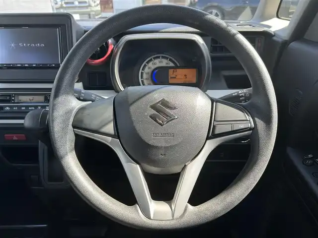 スズキ スペーシア HYBRID G 島根県 2018(平30)年 2.7万km シフォンアイボリーM 社外SDナビ(CN-E310D)/CD/Bluetooth/ワンセグTV/バックカメラ/ETC/前後ドラレコ/アイドリングストップ/両側スライドドア/スマートキー/プッシュスタート/純正フロアマット/ドアバイザー/スペアキー1本