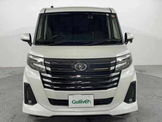 トヨタ ルーミー カスタムG－T 広島県 2023(令5)年 1.9万km パールホワイトⅢ 純正9型ディスプレイオーディオ/両側パワースライドドア/バックカメラ/レーダークルーズコントロール/衝突軽減ブレーキ/車線逸脱警報/オートハイビーム/誤発進抑制/前後コーナーセンサー/純正アルミホイール/LEDヘッドライト/オートライト/ETC/ドラレコ