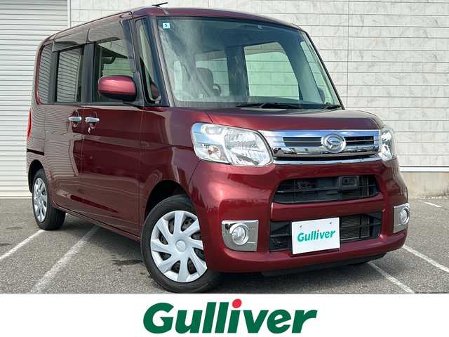 ダイハツ タント X ターボ SA 新潟県 2014(平26)年 7.6万km ファイアークォーツレッドM 衝突軽減/純正ナビ【BT/フルセグTV/FA・AM】/ETC/アイドリングストップ/片側パワースライド/オートライト/横滑り防止/パワーウィンドウ/プッシュスタート/スマートキー