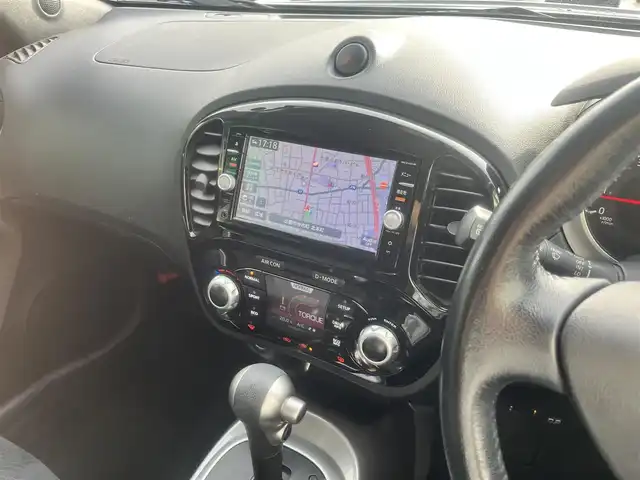 日産 ジューク 15RX Vセレクション 島根県 2016(平28)年 14.9万km アズライトブルー 純正メモリナビ　/Bluetooth/地デジ　/ＤＶＤ再生　　/前後ドライブレコーダー/ＥＴＣ　/ＡＢＳ　/衝突軽減ブレーキ　/レーンアシスト　/横滑り防止装置　/スマートキー　/プッシュスタート　/純正１７インチアルミホイール/純正フロアマット