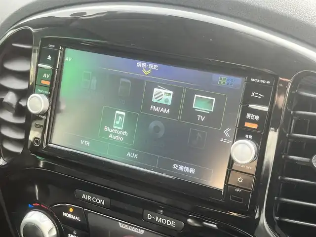 日産 ジューク 15RX Vセレクション 島根県 2016(平28)年 14.9万km アズライトブルー 純正メモリナビ　/Bluetooth/地デジ　/ＤＶＤ再生　　/前後ドライブレコーダー/ＥＴＣ　/ＡＢＳ　/衝突軽減ブレーキ　/レーンアシスト　/横滑り防止装置　/スマートキー　/プッシュスタート　/純正１７インチアルミホイール/純正フロアマット